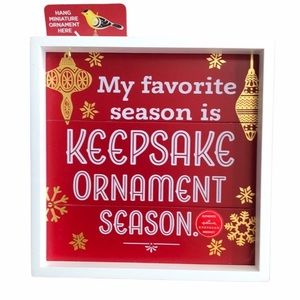Hallmark Ornament display sign